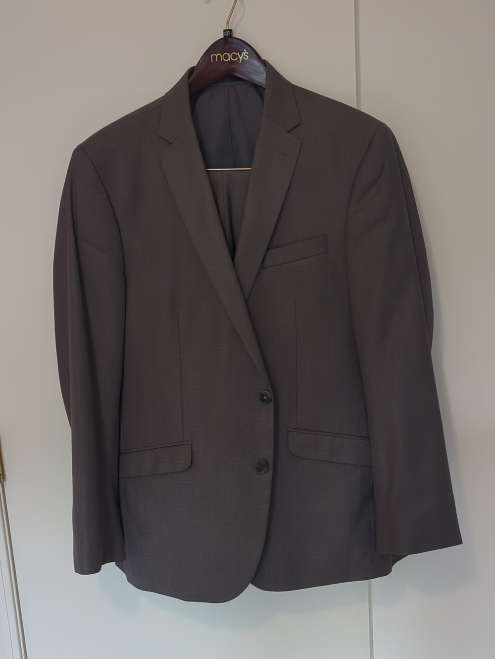 Kenneth Cole Reaction Men's Dark Gray Two-Button Suit Jacket